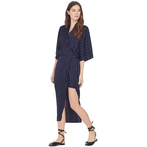 NWT Michelle Mason Silk Maxi Kimono Sleeve Dress - Picture 3 of 6